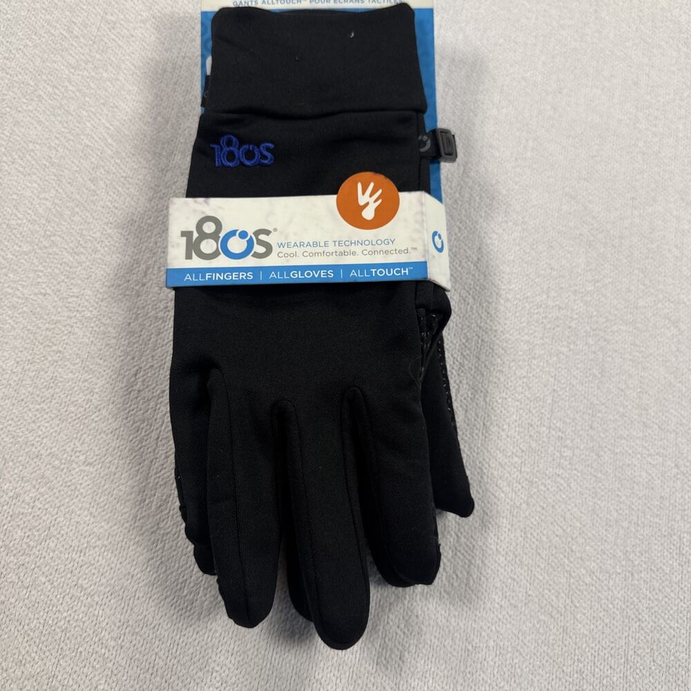 180S Unisex Stretch Gloves Black Touch screen Running Athletic Winter SizeXL NEW